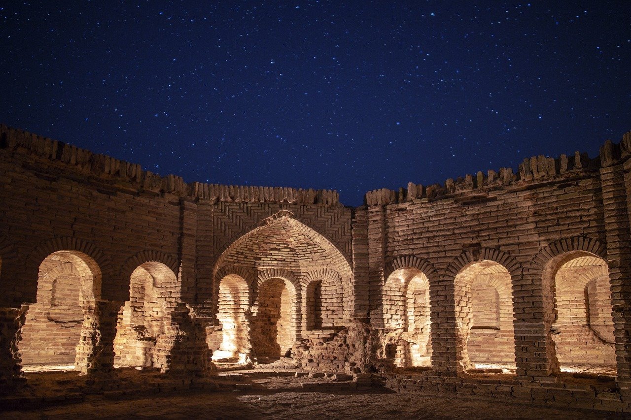 Persian caravanserai monument architecture. A tourist attraction in Iran